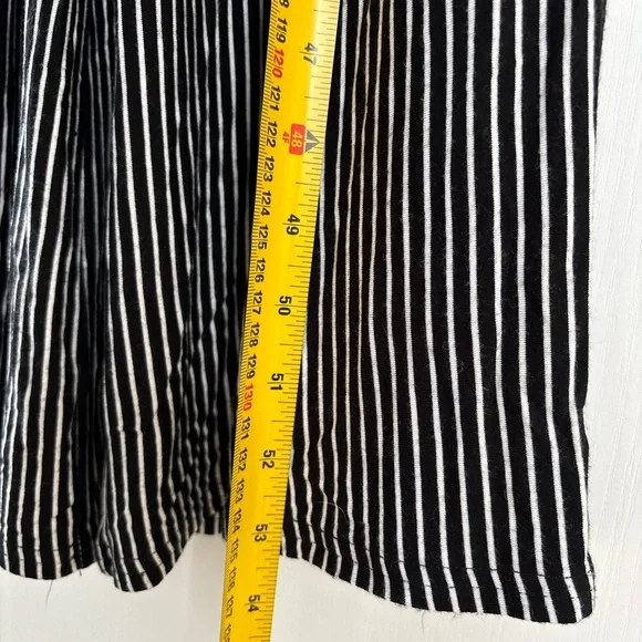 American Eagle Outfitters Black White Striped Jumpsuit  Stretchy Elastic Spring - Picture 11 of 12